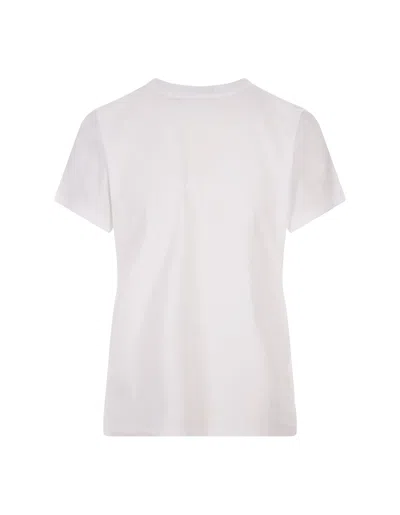 Shop Ralph Lauren White T-shirt With Contrasting Pony