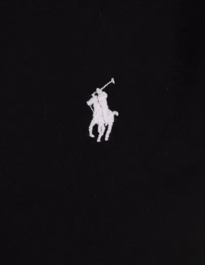 Shop Ralph Lauren Black T-shirt With Contrasting Pony
