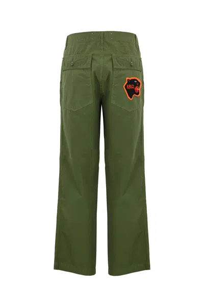 Shop Roy Rogers Trousers With Big Pockets And Patches In Green