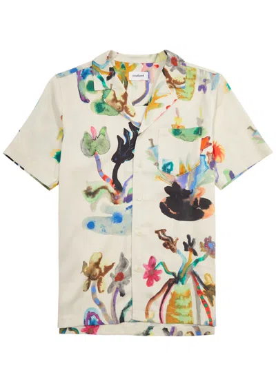 Shop Soulland Orson Printed Twill Shirt In Multicoloured