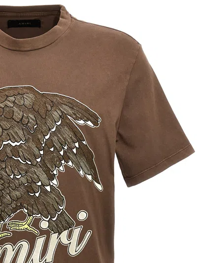Shop Amiri ' Eagle' T-shirt In Brown