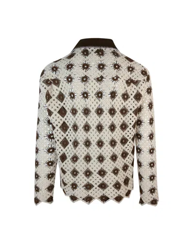 Shop Andersson Bell Cotton Crochet Shirt In Brownbrown