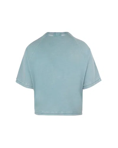 Shop Pdf Channel T-shirt Waffle Torquoise In Turquoise