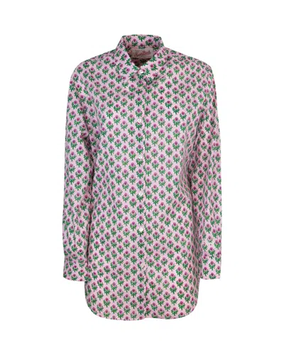 Shop Mc2 Saint Barth Brigitte Floral Shirt In 00770f