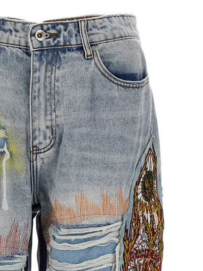 Shop Who Decides War Barrage Denim Jeans Light Blue