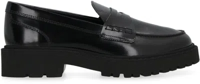 Shop Hogan H543 Patent Leather Loafer In Black