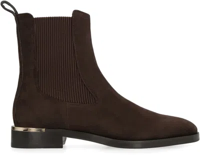 Shop Jimmy Choo The Sally Suede Chelsea Boots In Brown
