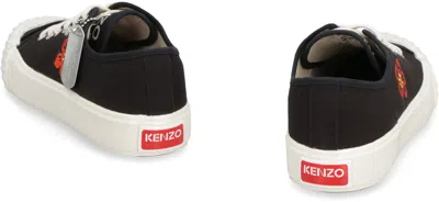Shop Kenzo School Fabric Low-top Sneakers In Black