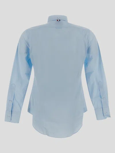 Shop Thom Browne Thome Shirt In Clear Blue
