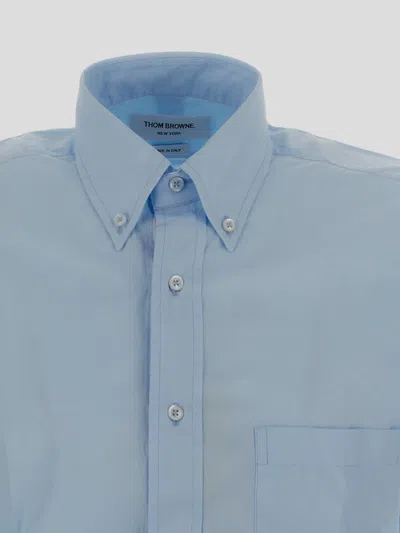 Shop Thom Browne Thome Shirt In Clear Blue