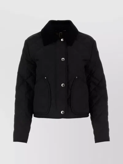 Shop Burberry Quilted Polyester Padded Jacket In Black