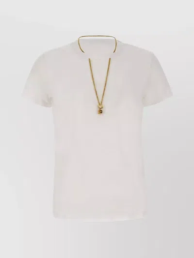 Shop Elisabetta Franchi "city" Cotton Jersey T-shirt In White