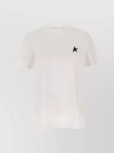 Shop Golden Goose Star Logo Crew Neck Cotton T-shirt
