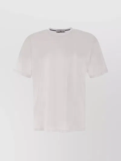 Shop Stone Island Crew Neck Cotton T-shirt In Grey
