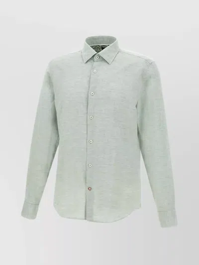 Shop Hugo Boss "c-hal-kent" Cotton And Linen Shirt