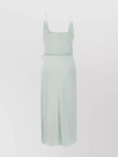 Shop Calvin Klein Silk Midi Dress With Adjustable Straps