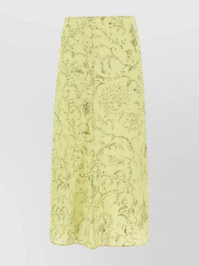 Shop Fabiana Filippi Silk Skirt With Animal And Plant Print