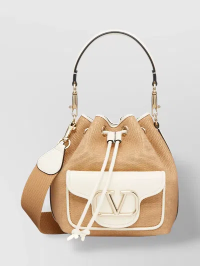 Shop Valentino Dual-tone Bucket Bag Adjustable Strap