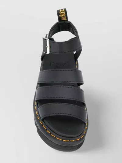 Shop Dr. Martens' Strappy Flat Sole Sandals With Signature Stitching