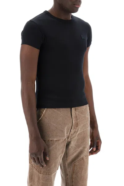 Shop Acne Studios Crew-neck T-shirt With Logo Patch Women In Black