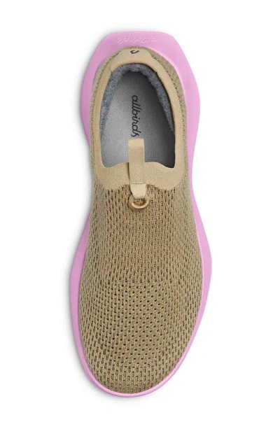 Shop Allbirds Tree Dasher Relay Slip-on Sneaker In Hazy Beige/ Buoyant Pink