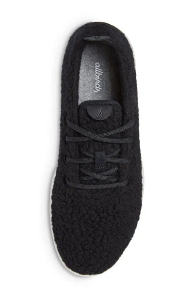 Shop Allbirds Wool Runner Fluff Sneaker In Natural Black/ Natural White