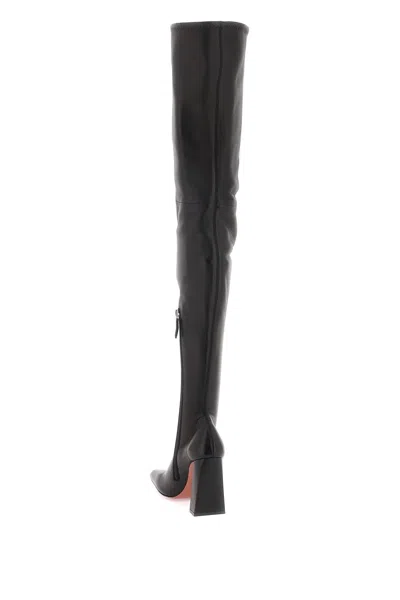 Shop Amina Muaddi Marine Thigh High Boots Women In Black