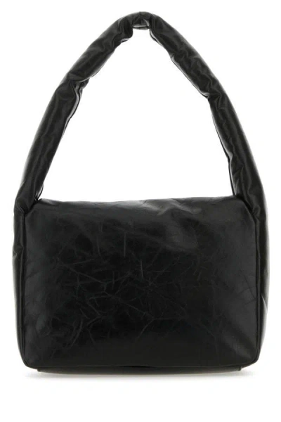 Shop Balenciaga Woman Black Nappa Leather Small Monaco Shoulder Bag