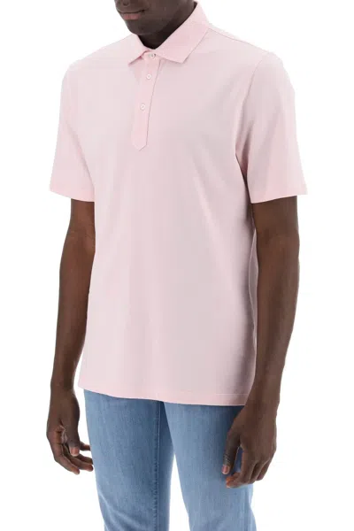 Shop Brunello Cucinelli Polo Shirt With French Collar Men In Pink