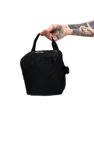 Shop Burberry Men 'check' Crossbody Bag In Black