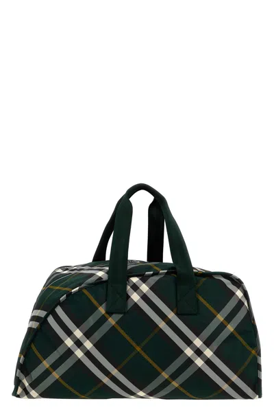 Shop Burberry Men 'shield' Large Travel Bag In Green