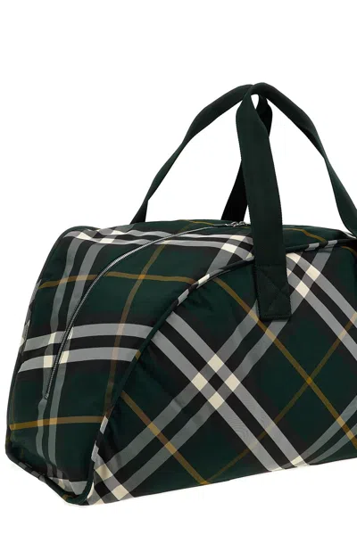 Shop Burberry Men 'shield' Large Travel Bag In Green