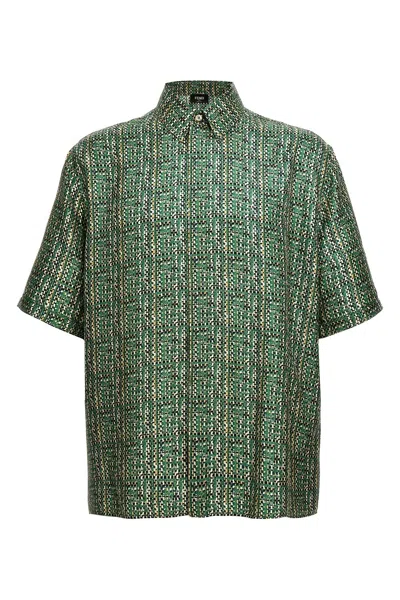 Shop Fendi Men 'ff' Shirt In Green