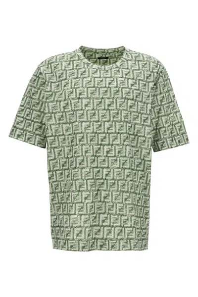 Shop Fendi Men 'ff' T-shirt In Green
