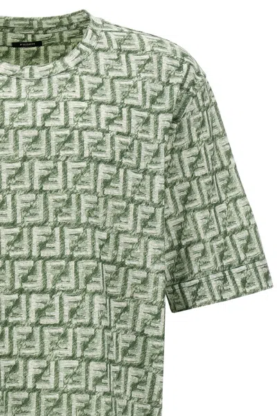 Shop Fendi Men 'ff' T-shirt In Green