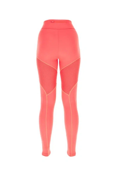 Shop Fendi Woman Dark Pink Tech Fabric Leggings In Multicolor