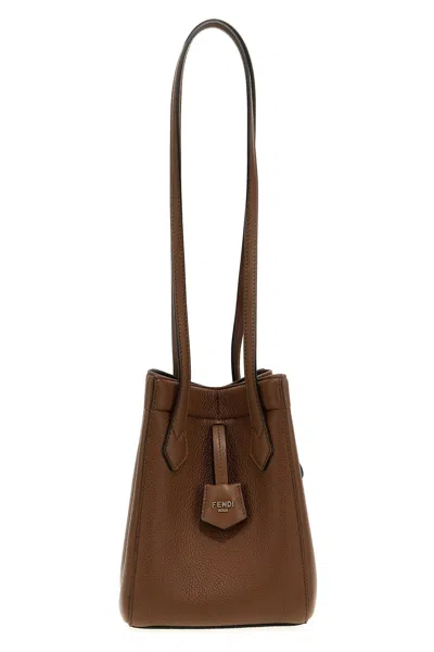 Shop Fendi Women ' Origami Mini' Shoulder Bag In Brown