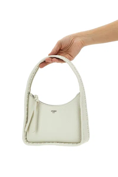 Shop Fendi Women 'mini Fendessence' Handbag In White