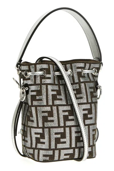 Shop Fendi Women 'mon Tresor' Bucket Bag In Silver