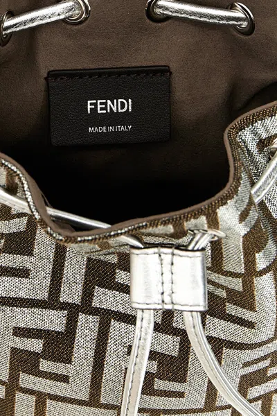 Shop Fendi Women 'mon Tresor' Bucket Bag In Silver