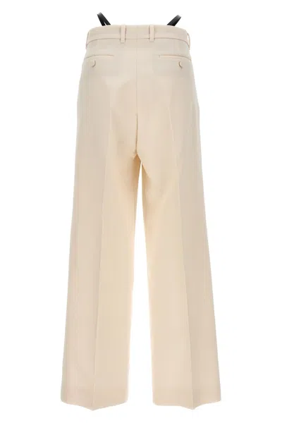 Shop Gucci Women Cady Trousers In White