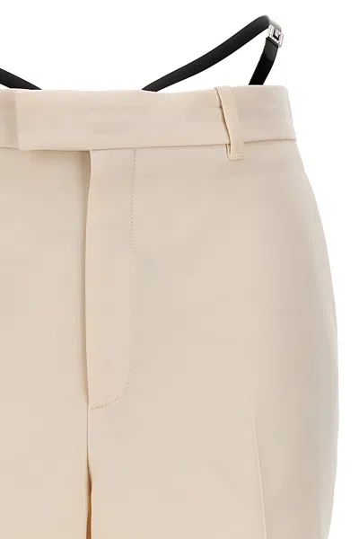 Shop Gucci Women Cady Trousers In White