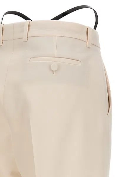 Shop Gucci Women Cady Trousers In White