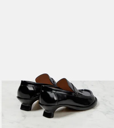 Shop Loewe Women Black Campo Loafer With Heel