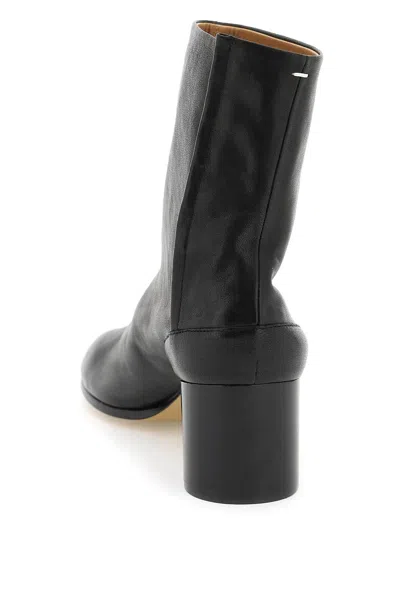 Shop Maison Margiela Tabi Leather Ankle Boots Women In Black