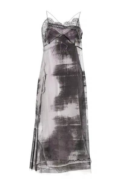 Shop Maison Margiela Women 'freeze-frame' Midi Dress In Multicolor