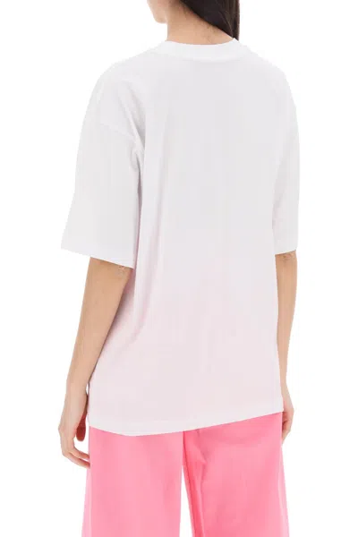 Shop Marni T-shirt With Maxi Logo Print Women In White