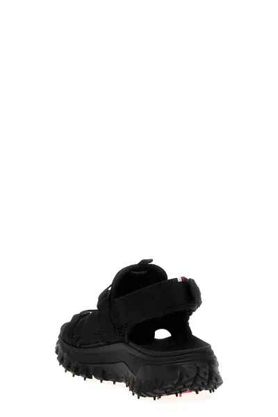 Shop Moncler Men 'trailgrip Vela' Sandals In Black