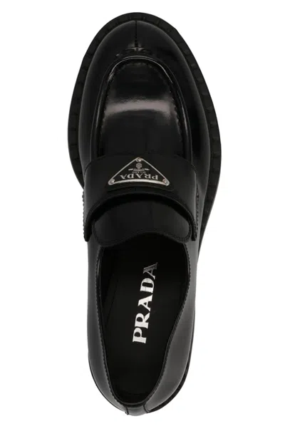 Shop Prada Women 'chocolate' Loafers In Black
