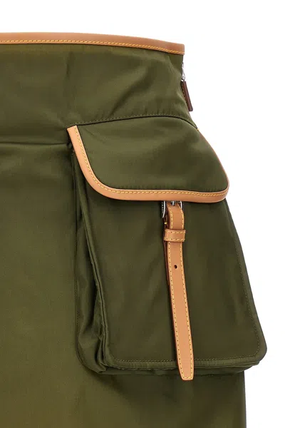 Shop Prada Women Cargo Mini Skirt In Green